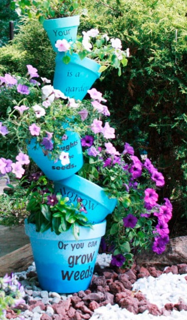 ombre-stenciled-flower-pots